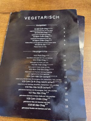 Vegetarian menu  at Downtown 20 in Darmstadt