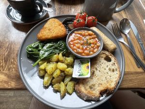 Vegan breakfast  at Slate in Windermere