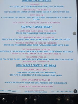 Vegan burgers at Hulas Beach Shack in Folkestone