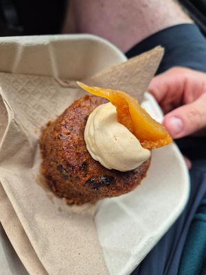 Vegan sticky toffee at Open House  in Hathersage