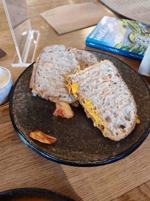 Cheese and Kimchi toastie at Open House  in Hathersage