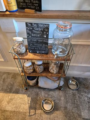 Dog station ❤️ at Pug and Pudding in High Peak