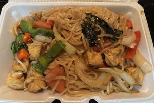 Drunken Noodles with Tofu  at iThaiz Restaurant  in Richmond