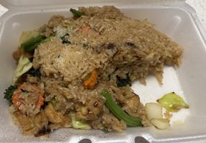 I forgot to take the photo before getting a serving of Fried Rice.  at iThaiz Restaurant  in Richmond