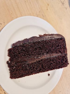 Vegan chocolate cake. at Spurn Point Visitor Centre Cafe in Hull