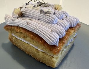 Lavender lemon cake square   at Jen's Pastries in Portland