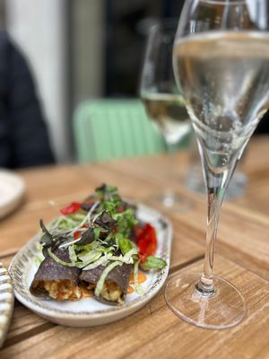 Potato vegan cheese tostadas   at Hotel Nacional in Melbourne