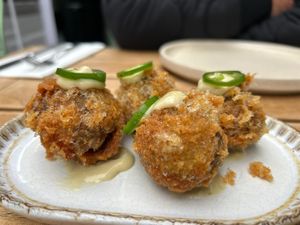 Potato cheese croquettes   at Hotel Nacional in Melbourne