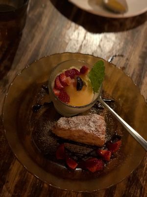 Vegan half cake with ice cream  at Yamaneko Cafe in Onomichi