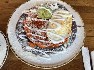 Chilaquiles rojos  at Madres Brunch in Bellflower