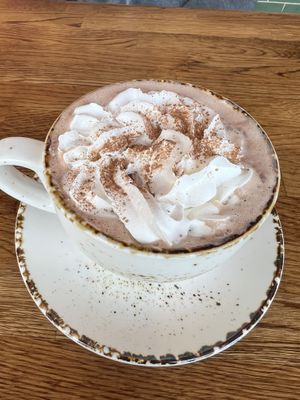 hot chocolate  at Madres Brunch in Bellflower
