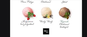 One kind of vegan ice cream at Restaurang Vardagslyx i Örnsköldsvik in Oernskoeldsvik
