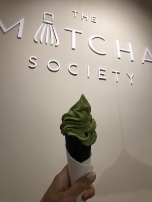 matcha soft serve  at The Matcha Society in Maastricht