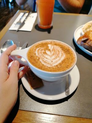 Chai latte at Gabby's Brunch in Barcelona
