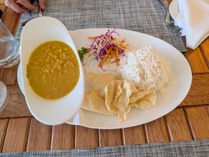 Dahl at Aveli Restaurant in Dhigurah