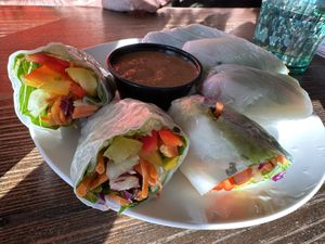 Raw Rainbow Rolls  at Southside Junction Tap House in Fayetteville