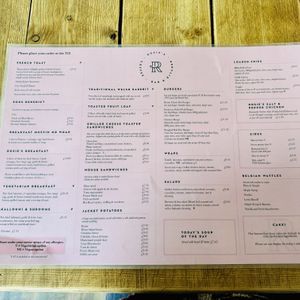 Menu  at Rosie's in Stockport