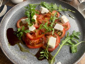 Not beef tomato just regular tomatoes. Was okay.   at House of Olives in Falkirk