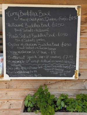 Meals and desserts on offer. at Earthwise Cafe in Chichester