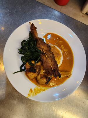 Nasi sate rusa + ayam bakar at Padang Nusantara Vegetarian  in Jakarta