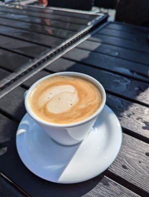 coffee at Hotell Höga Kusten in Sandoeverken