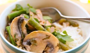 Mushroom and green bean stroganoff at Vegan Meals Delivered in Sydney