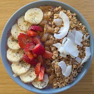 Açai Smoothie Bowl without honey at Grain Café in Crete