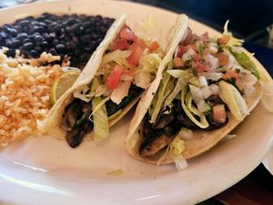 Vegan crispy tacos de hongo at Sal's Tacos in West Sacramento