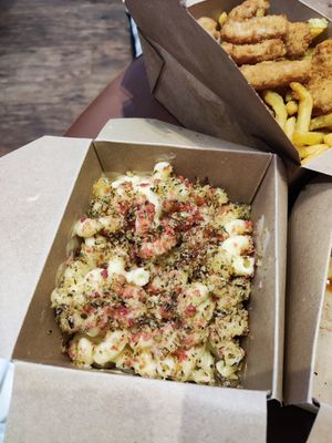 Bacon Mac and cheese at Dutty Vegan - Cloud Kitchen in Cardiff