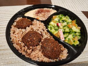 Falafel plate (delivery) at Dimassi's Mediterranean Buffet in Allen