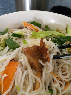 Combination vermicelli -- fresh veggies inside! at World Vegan in Cabramatta