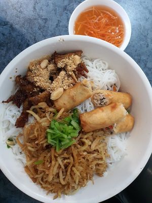 Combination vermicelli -- variation of toppings at World Vegan in Cabramatta