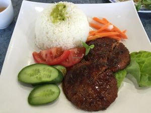 rice dish at World Vegan in Cabramatta