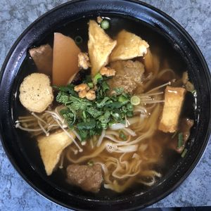 combination pho at World Vegan in Cabramatta