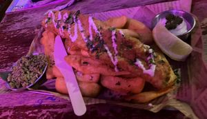 Lemon Fole (breaded tofish)  at Happy Fish at The Dog House in Edinburgh