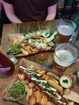 Lemon fole and funk fish suppers at Happy Fish at The Dog House in Edinburgh