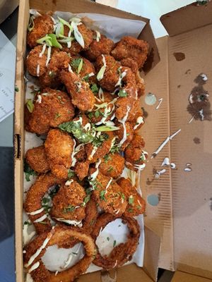 Wingz n ringz combo at Happy Fish at The Dog House in Edinburgh