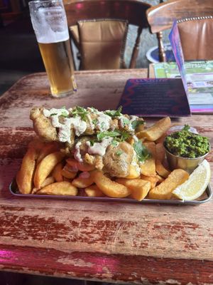 Smoked faddock meal   at Happy Fish at The Dog House in Edinburgh