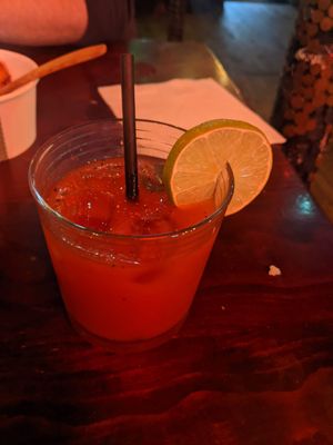 Vegan bloody Mary at Happy Fish at The Dog House in Edinburgh