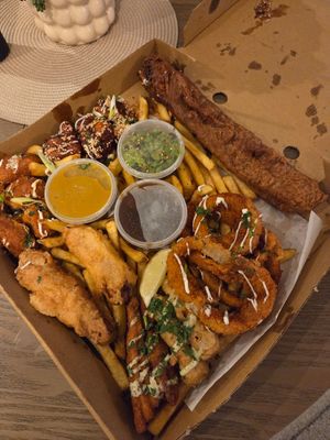 Muchy box at Happy Fish at The Dog House in Edinburgh