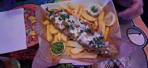 Smoked Faddock supper at Happy Fish at The Dog House in Edinburgh