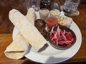 Falafel wrap: also very good!  at Cafe Campestre in Ometepe