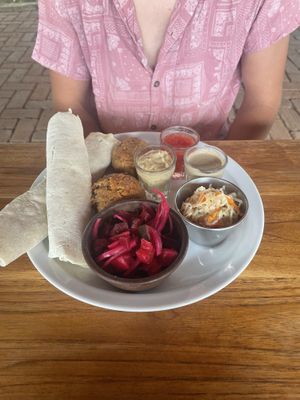Falafel plate   at Cafe Campestre in Ometepe