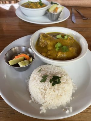 Pumpkin and chickpea curry   at Cafe Campestre in Ometepe