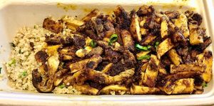 Mushroom shawarma with herbed quinoa  at Wandr in Dubai