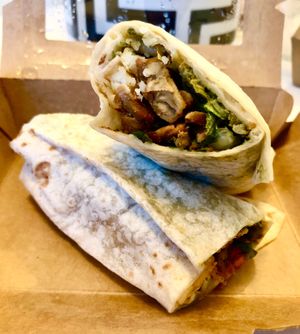 Chicken wrap at Fork & Spoon in Dubai