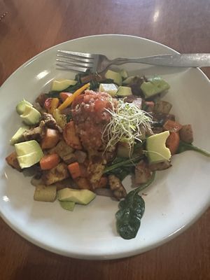 Tempeh scramble  at Creative Juices Natural Cafe in St Augustine