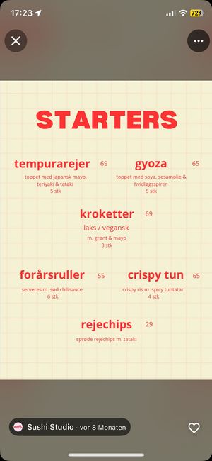   at Sushi Studio in Aarhus