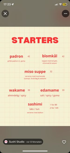   at Sushi Studio in Aarhus