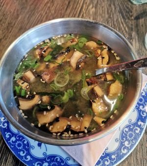 Miso soup at Sushi Studio in Aarhus